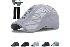 EWGZU Aeromesh Sport Cap, Stead Essentials Ultra-Breathable Performance Mesh Cap for Men Lightweight, Quick-Dry, Adjustable Fit