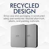 LaCie Mobile Drive Moon 2TB USB-C 3.2 External Hard Drive view 5