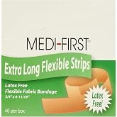 Medique 62178 Medi-First Latex Free Woven Bandages, Extra Long, 3/4-Inch X 4-11/16-Inch, 40-Per Box