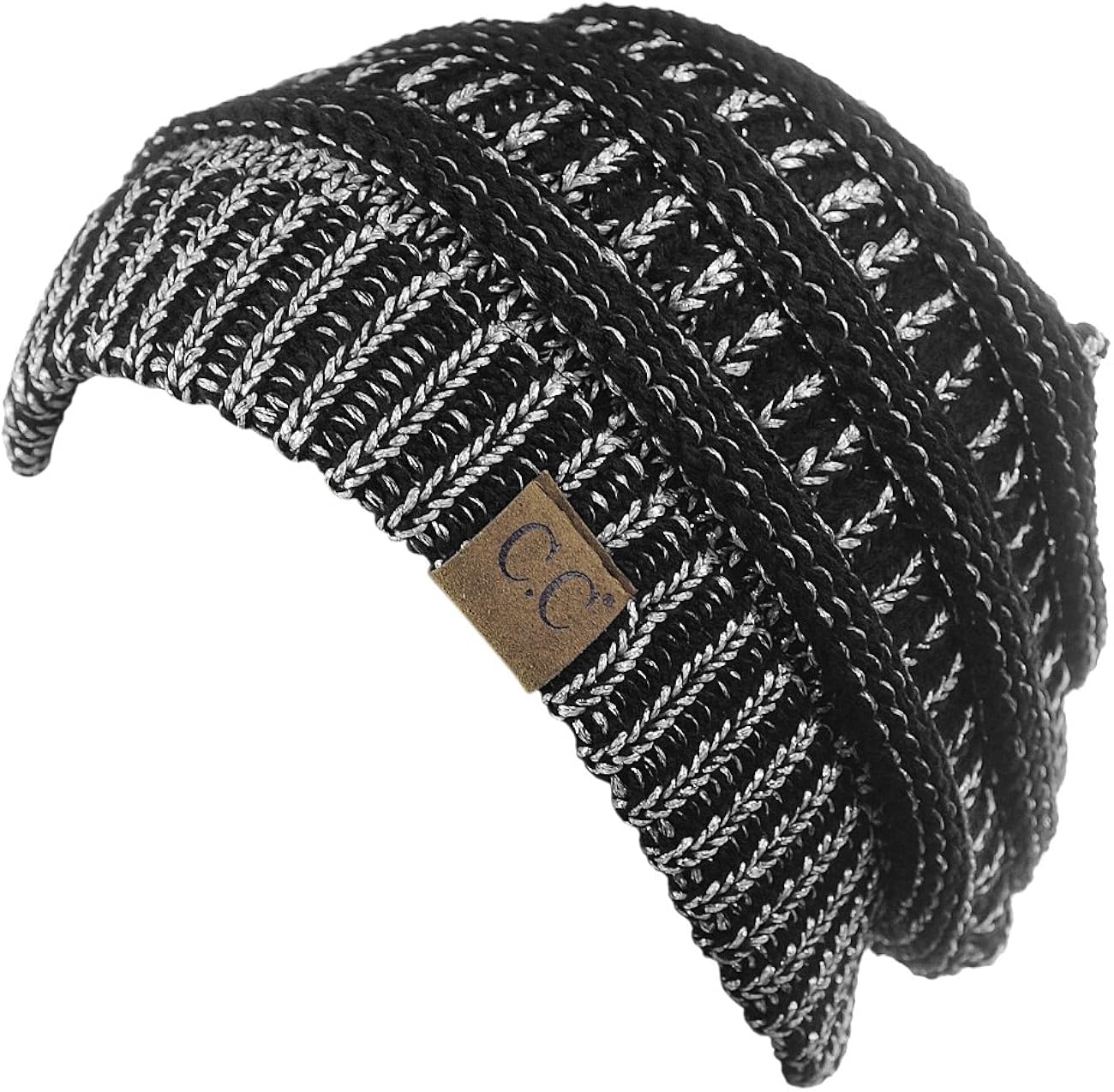 Trendy Warm Chunky Soft Stretch Cable Knit Beanie Skully, Black at  Women’s Clothing store