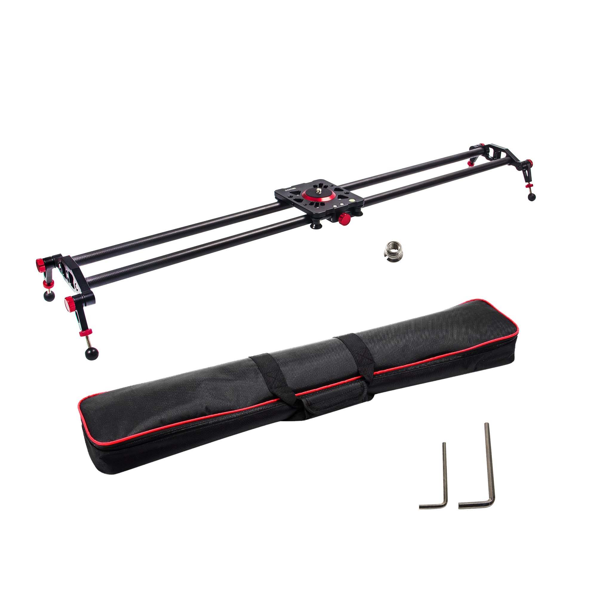 ZoMei Camera Slider Carbon Fiber Dolly Rail, 23 inches/60 cm with 1/4\