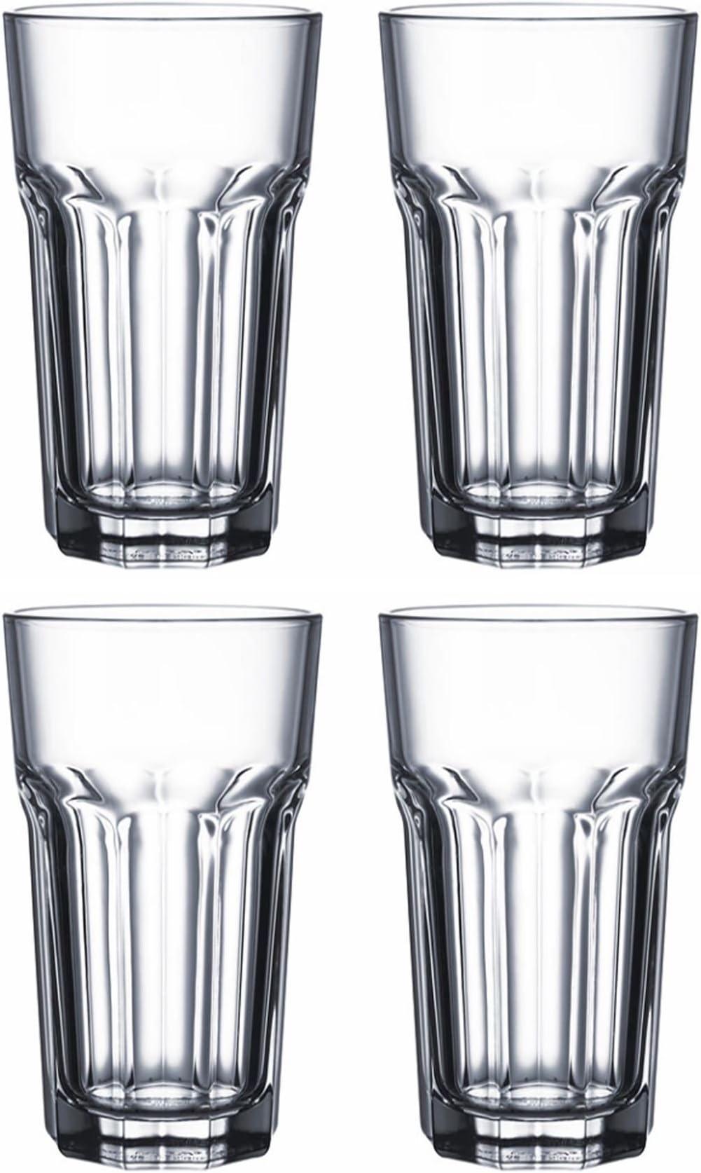 4 x Anchor Hocking 16oz 45cl New Orleans Cooler Tumbler Hi-Ball Glasses 16cm Tall Glasses Sure Guard Heavy Duty Glassware Drinks & Dessert Sundae Glasses Ideal for domestic & commercial environments. Available in multiple quantities.