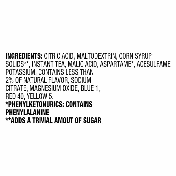 CRYSTAL LIGHT DRINK MIX, 6 PITCHER PACKETS, FOR FLAVORFUL HYDRATION AND SHAREABLE REFRESHMENT, RASPBERRY ICED TEA NATURAL FLAVOR WITH OTHER NATURAL FLAVOR, MADE WITH BLACK TEA, 1.6 OZ