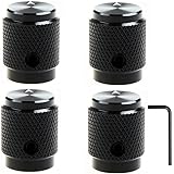 ELEDIY Solid Machined Metal Amplifier Knobs,Volume Adjustment Potentiometer Knob (Pack of 4 )