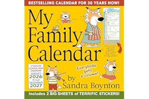 Sandra Boynton's 17-Month 2026-2027 My Family Wall Calendar