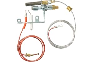 SAIYUGTY R-3624 14D0473 55464 PP231 103779-01 NG8218 NG ODS Milivolt Fireplace Pilot Assembly Replacement CIVF-25C CIVF-25 VFH-33M VFHS-20R Thermopile Thermocouple Compatible with Desa FMI Empire Majestic