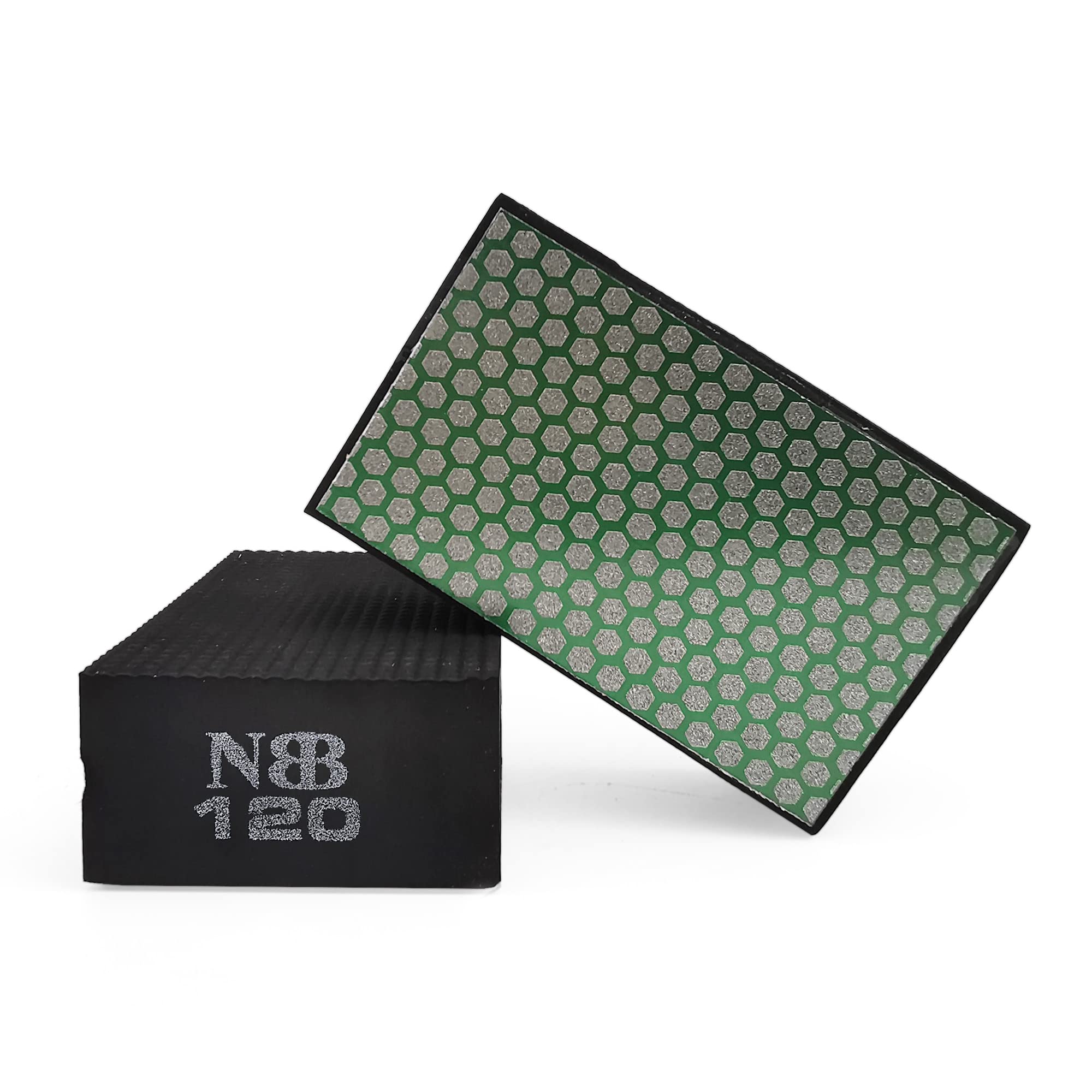 NBB Diamond Sanding/Polishing Pad Diamond Hand Buffing Pad Sanding Block with Foam Sponge Backing for Buffing and Grinding Sharp Edges and Plane of Granite Marble Stone Glass Ceramic (1, 120#H)