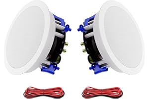 Herdio 5.25 Inch 300 Watts Ceiling Speakers, Premium Spring Loaded Home Theater Speaker System, for Indoor/Outdoor Placement,