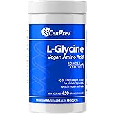 CanPrev L-Glycine Vegan Amino Acid Powder 450g 90-Servings - 5g L-Glycine Per Scoop, Supports Recovery & Athletic Performance