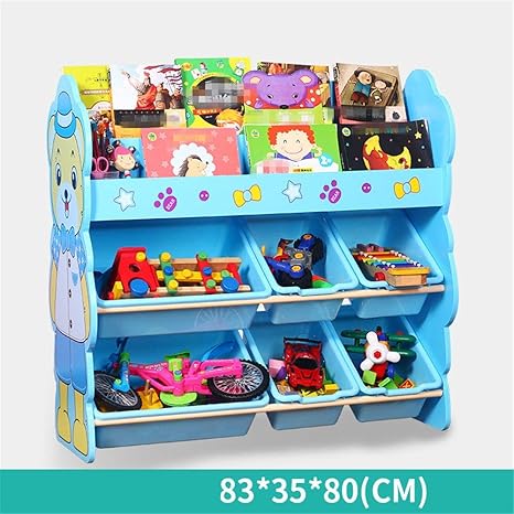 Amazon おもちゃ箱 収納 本とおもちゃオーガナイザー おもちゃ収納の整理用赤ちゃんのおもちゃ子供のおもちゃ犬のおもちゃベビー服子供の本 Color Blue Size Free Size オープンシェルフ ラック オンライン通販
