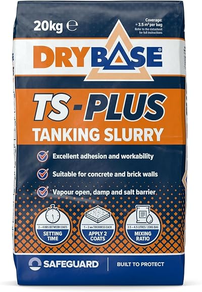 Drybase TS-PLUS Tanking Slurry 20kg Waterproofing Cementitious Damp Proofing
