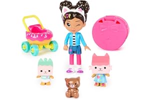 Gabby's Dollhouse, Kitty Care Figure Set with Gabby, Baby Box, Baby Benny Box, Surprise Toys & Dollhouse Accessories, Kids Toys for Girls & Boys 3+
