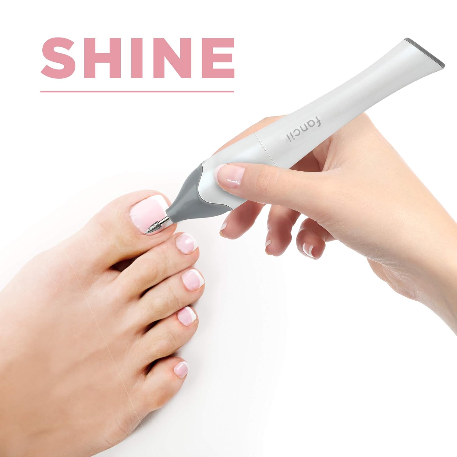 Fancii Professional Electric Manicure & Pedicure Nail File Set with Stand - The Complete Portable Nail Drill System with Buffer, Polisher, Shiner, Shaper and UV Dryer : Beauty