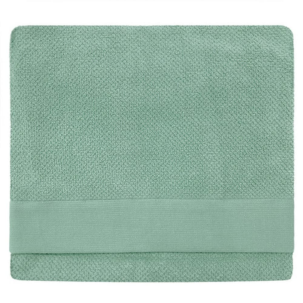 furn. Textured Bath Sheet, Cotton, Smoke Green,90 x 150cm