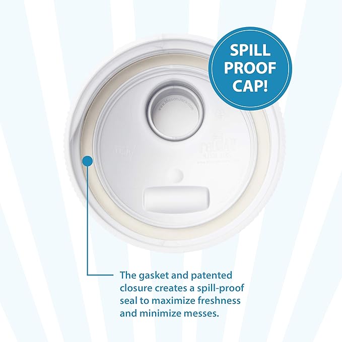 reCAP tapa reutilizable para tarros de boca ancha POUR, natural: Amazon.es: Hogar