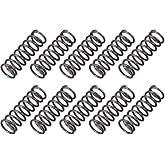 uxcell Compression Spring - 1.2mm Wire Dia, 10mm OD, 30mm Free Length Spring Steel Extension Spring,Black,10Pcs
