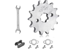 YDRANT 420 Chain Sprocket 14T Front Sprocket 17mm Compatible with 50cc 70cc 90cc 110cc 125cc 140cc15cc 160cc Lifan Loncin Dirt Bike, ATVs, Go Kart Sprocket