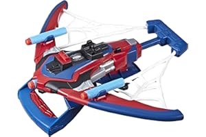 Marvel Spider-Man Web Shots Spiderbolt NERF Powered Blaster Toy, Fires Darts, 3 Darts, Kids 5+ Years (Amazon Exclusive)