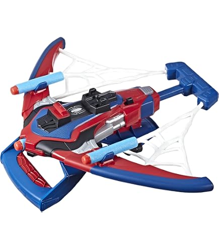 Marvel Nerf Spider-Man Thwip-Tech Blaster, include 3 freccette, web shooter, gioco di ruolo per bambini dai 5 anni in su