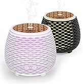 APOMATOT 2 Pack 140ml Small 25dB Quiet Working Essential Diffuser,Aromatherapy Diffusers Cool Mist Humidifier with USB 7 LED Light Color,Waterless Auto Shut-Off for Home Office Room