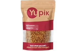 Yupik Unsalted Roasted Soya Beans, 1Kg, High Protein Snack, Vegan, Gluten-Free, Kosher, Nutty Flavor, Source of Fiber, Health
