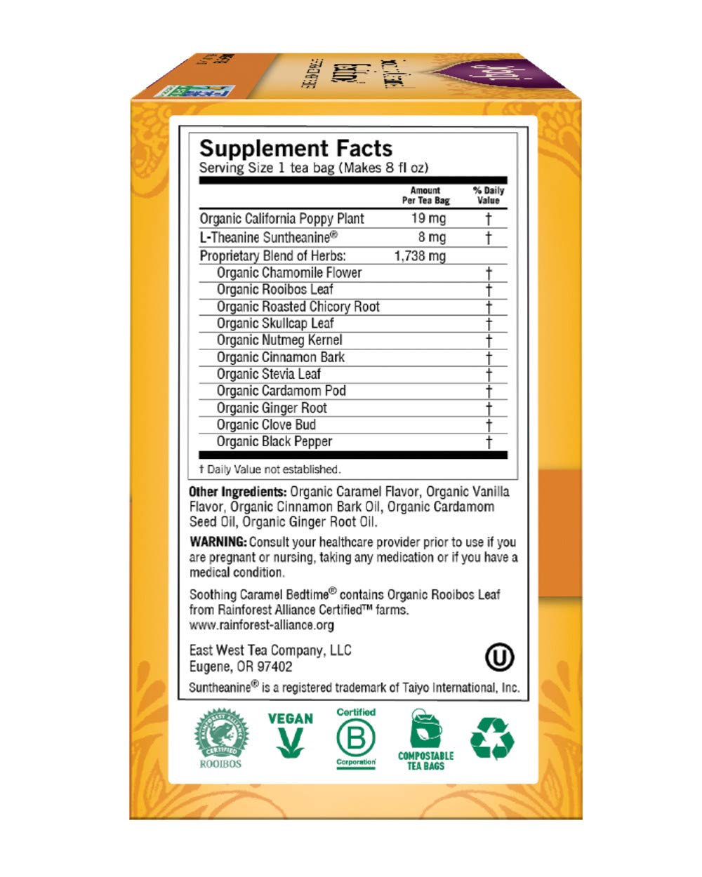 Yogi Tea, Soothing Caramel Bedtime, 16 Count : Grocery Tea Sampler : Grocery & Gourmet Food