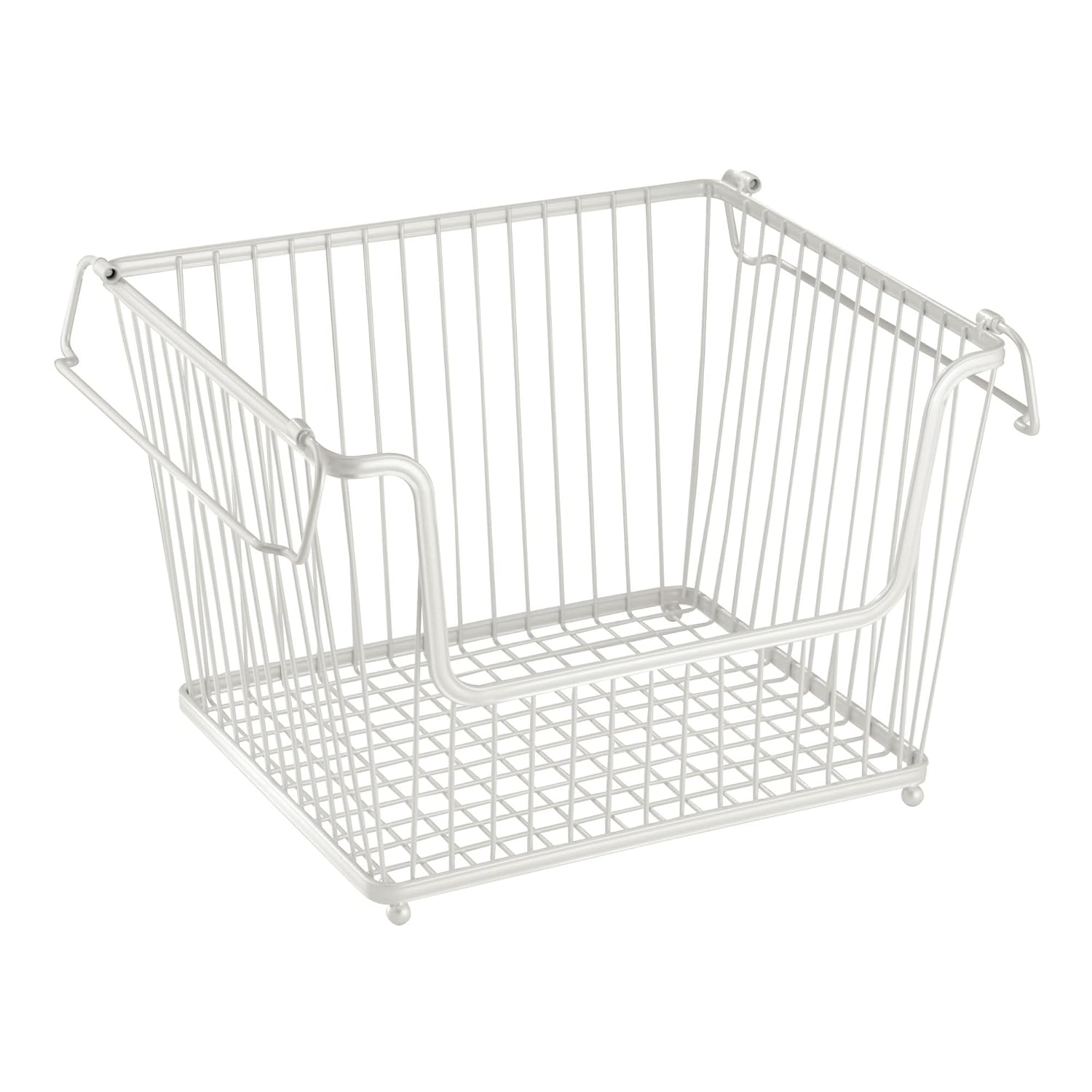 Blanco Perla mDesign Juego de 6 cestas organizadoras Multiuso la