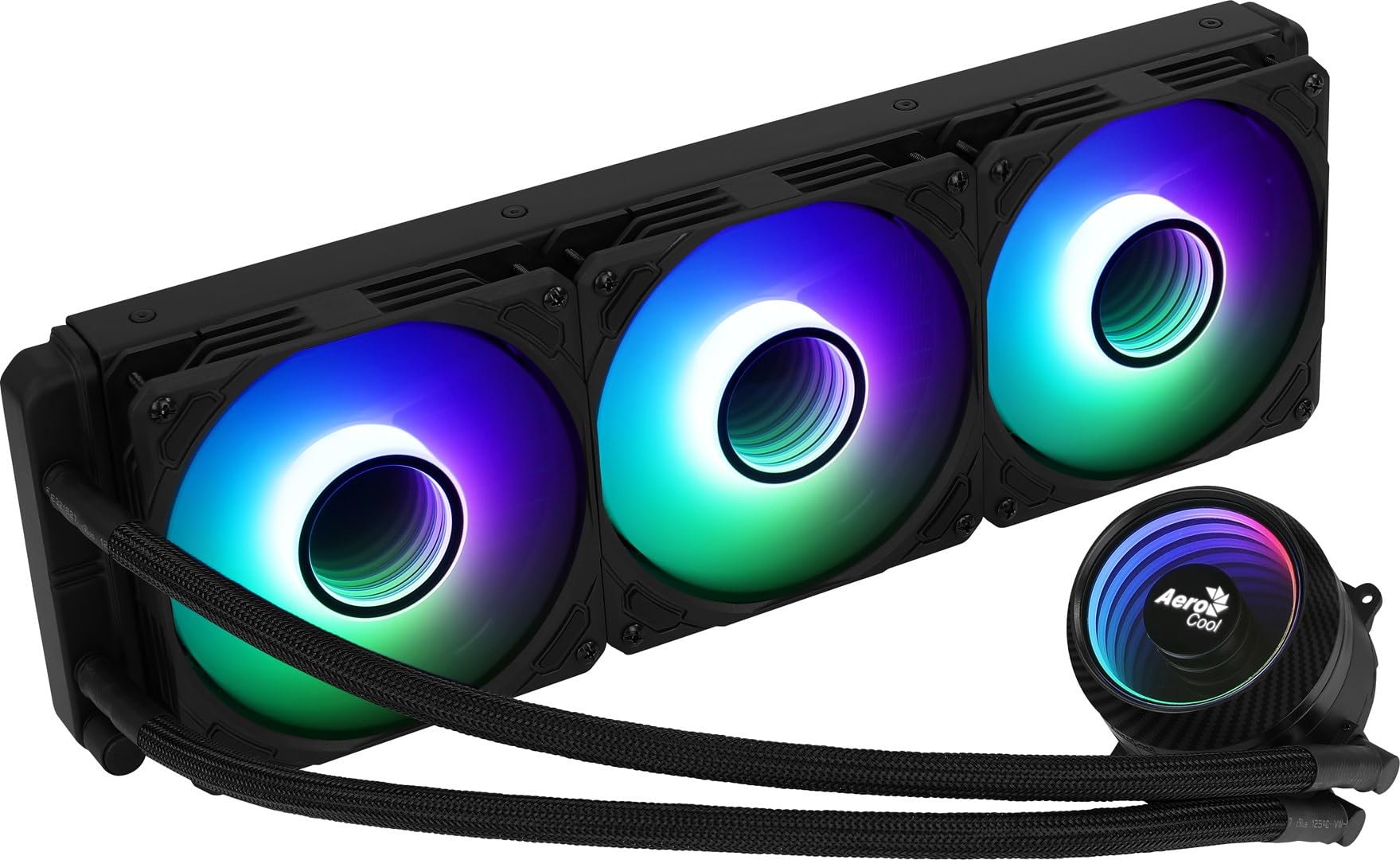 Aerocool MIRAGEL360, CPU Liquid Cooling, 3 ARGB 12cm Fans, TDP 550W, Black