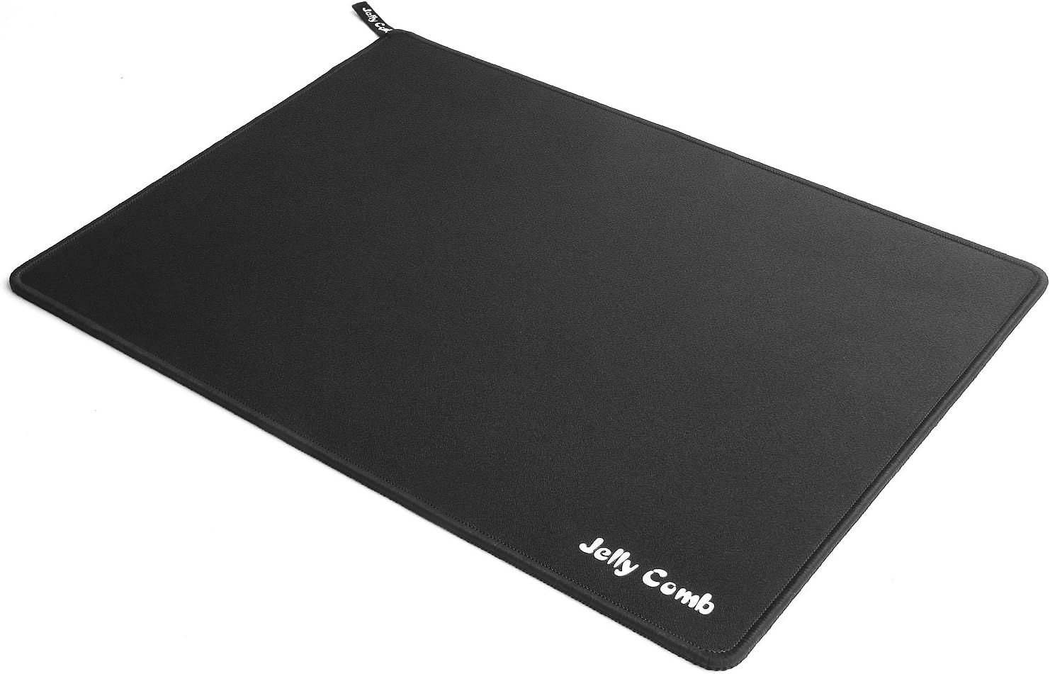 Jelly Comb Mouse Pad, Gaming Mouse Mat Non-slip Rubber Base Desk Mousepad (15 x 11.4 x 0.2 inch) with Smooth Fabric Surface Stitched Edge, 380 x 290 x 4mm (Black)