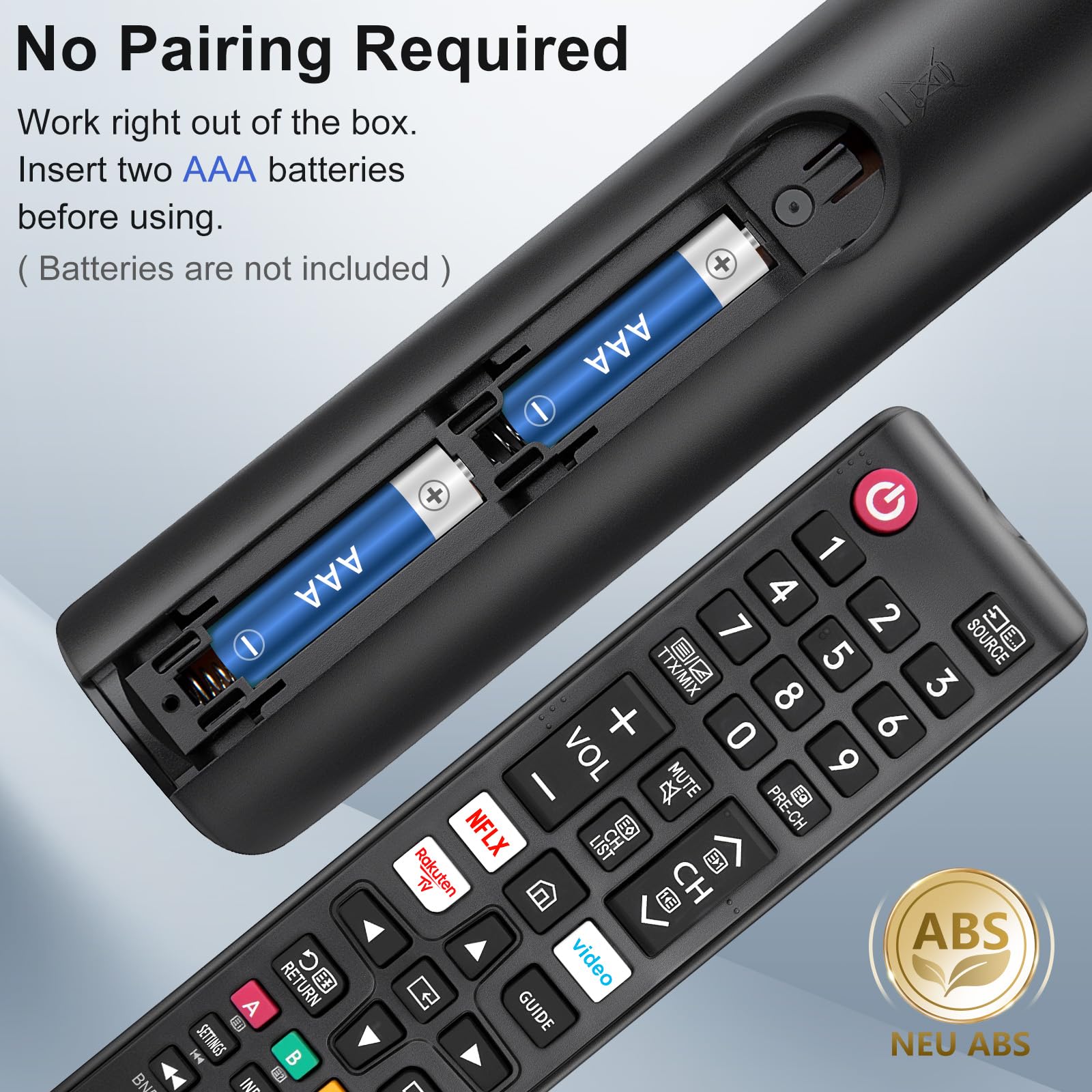 2er-Pack Universal Fernbedienung für alle Samsung Fernseher The Frame Curved Solar Crystal UHD LED HDTV Neo QLED 3D 4K 8K Smart TV Ersatz für Samsung Fernbedienung Original BN59-01315B 7