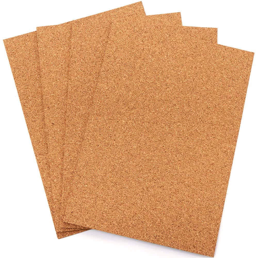 Baker Ross FC910 Cork Sheets A4 - Pack of 4, Crafting Materials for Kids and Adults
