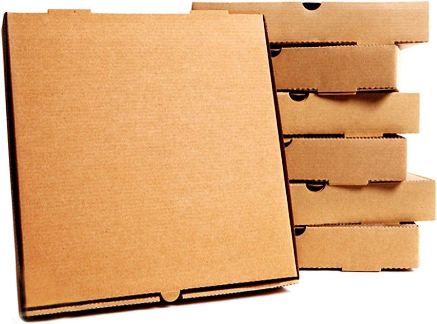 25 x Pizza Boxes Plain Brown Postal Box Takeaway Style Box - 15" LARGE - Brown
