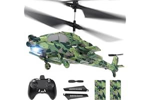 AIGIMU RC Helicopter, Remote Control Helicopter (AH-64) for Kids, 2.4GHz RC Plane, 40+ Min Flight Time, LED Lights & Altitude Hold, Kids Toy for Ages 8-12, RC Airplane for Children