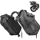 Rhinowalk Motorcycle Saddle bags, Waterproof motorcycle saddlebags, shoulder bag 48L(24L*2), for most Adventure and Sport Motorcycle Racks, 1 Pair