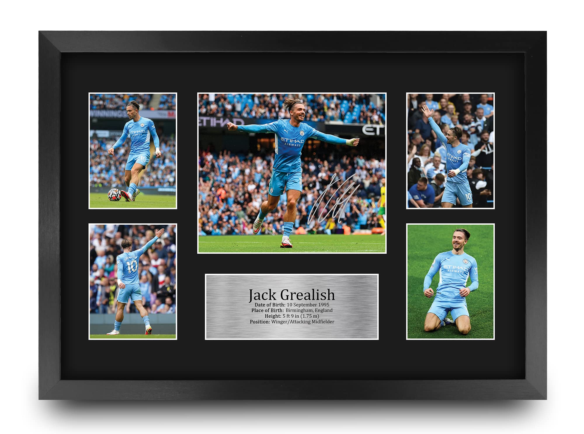HWC Trading FR A3 Jack Grealish Manchester City Printed Memorabilia Signed Autograph Photograph Display for Football Fans and Supporters - A3 Framed — image 1