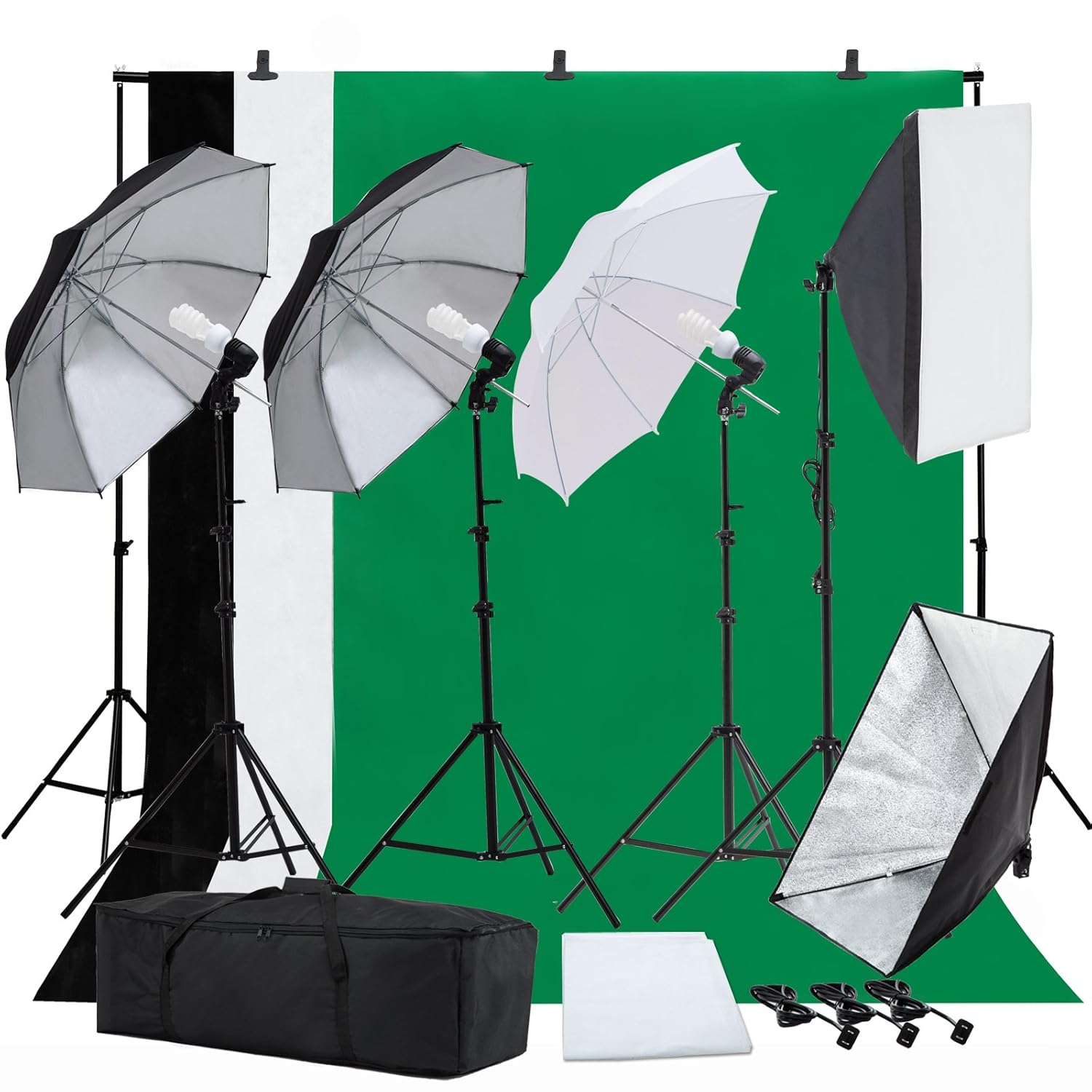 Kit de iluminación para Estudio fotográfico, Soporte Paraguas