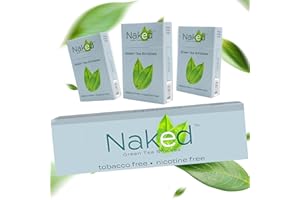 NAKED GREEN TEA SMOKES Naked Green Tea Cigarettes Cool 10-Pack Carton: Herbal Cigarettes Free of Nicotine, Tobacco & Chemical additives.