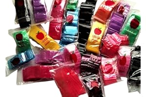600 "Random Rainbow" Small Zipper Lock Baggies Craft Resealable Plastic Baggy 2 Mil Zipper Poly Bags in Assorted Sizes & Colo