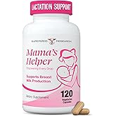 Supermed Research Lactation Supplement to Increase Milk Supply for Breastfeeding with Goat's Rue, Fenugreek, Alfalfa, Fennel, Shatavari, Milk Thistle – Supports Breastmilk Production (120 Capsules)