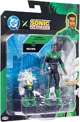 Sonic the Hedgehog DC X Sonic Silver as Green Lantern 6cm 13cm Pack view 6