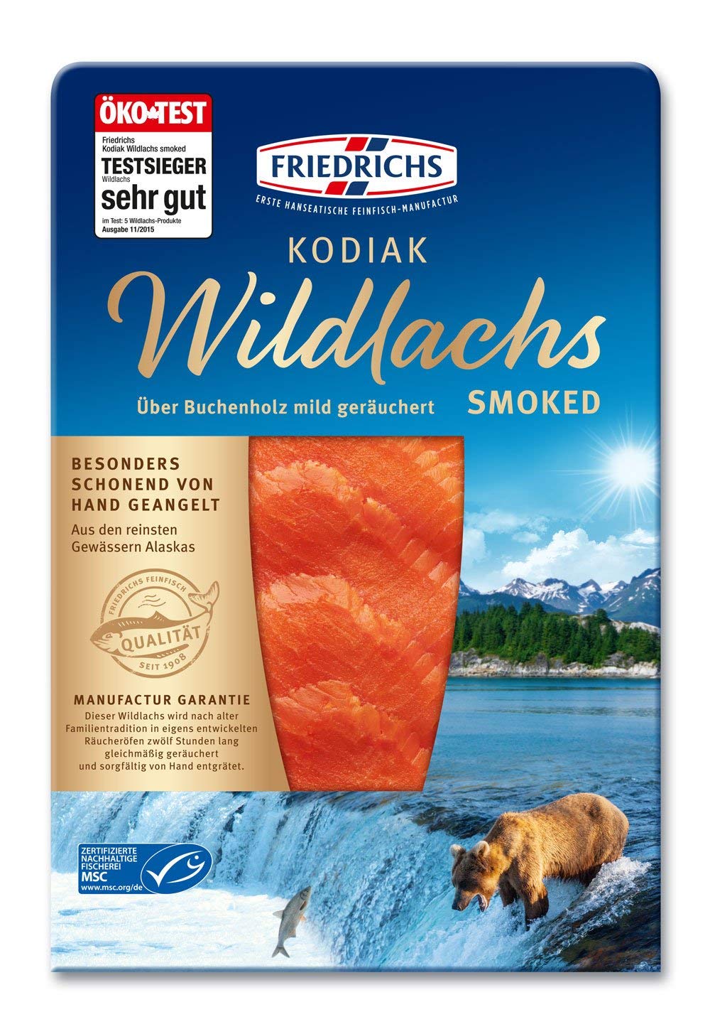 Wildräucherlachs Friedrichs Kodiak Wildlachs Von Gottfried Friedrichs. Friedrichs Kodiak Wildlachs smoked, 100g: Amazon.de: Lebensmittel