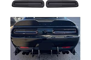 WildWell Challenger Tail Light Covers for 2015-2024 Dodge Challenger Accessories Rear Guard Trim Kit Exterior Frame Smoked Black 4Pcs