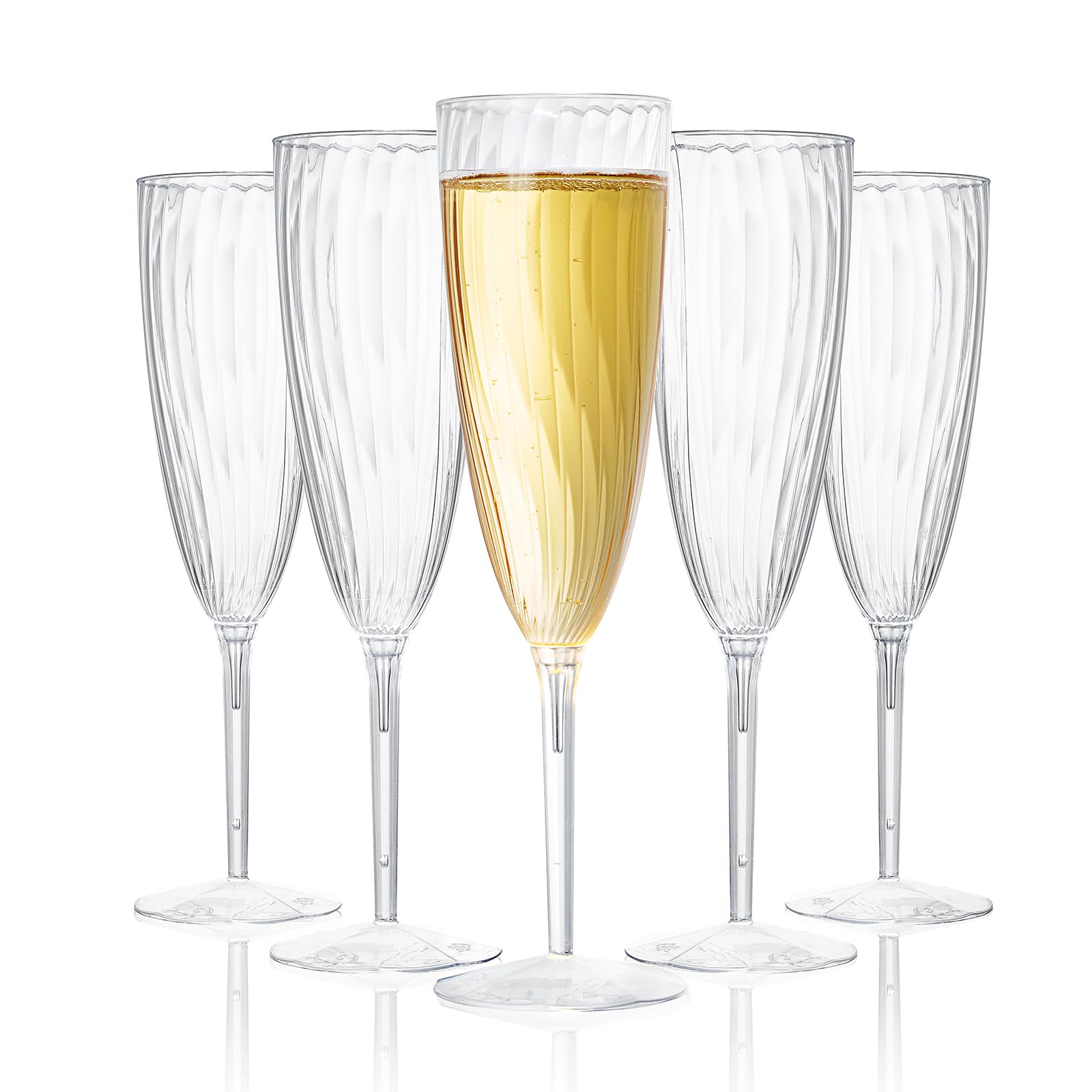 Photo 1 of Bteephcky 6 Oz Plastic Champagne Flutes 16 Pack Disposable Champagne Glasses Reusable Plastic Cocktail Cups for Home Daily Life Party Birthday Wedding Toasting Drinking Champagne