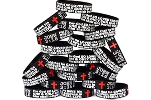 SayitBands 20 of John 3:16 Scripture Silicone Wristbands