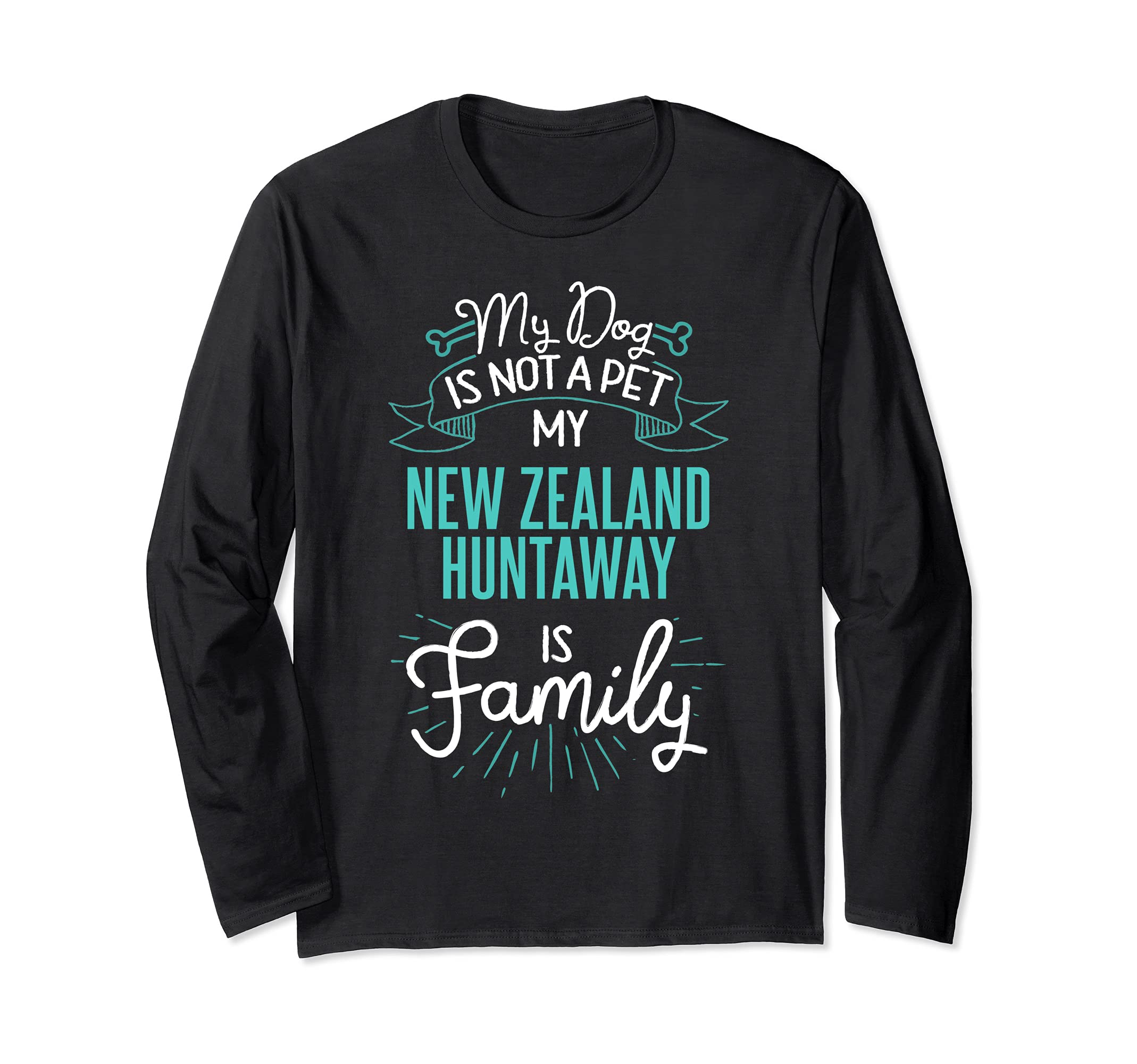 Cute New Zealand Huntaway Design Family Dog Gift Long Sleeve T-Shirt