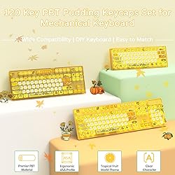 120 Key PBT Pudding Keycap Set ASA Profile with
