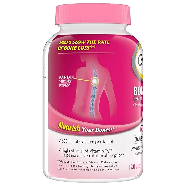 CALTRATE 600 PLUS D3 CALCIUM AND VITAMIN D SUPPLEMENT TABLETS, BONE HEALTH SUPPLEMENTS FOR ADULTS – 120 COUNT