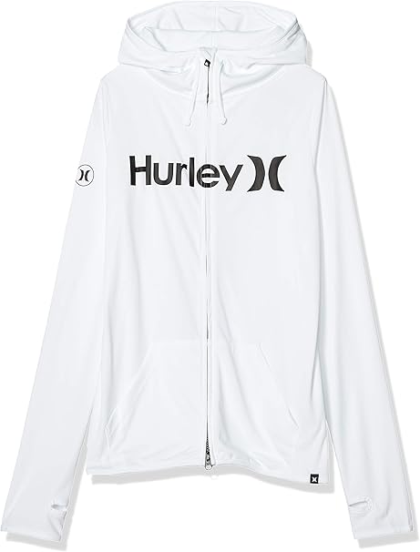 Amazon Co Jp ハーレー ラッシュガード W Hrly Rash Zip Open Hood レディース 100 日本 L 日本サイズl相当 服 ファッション小物