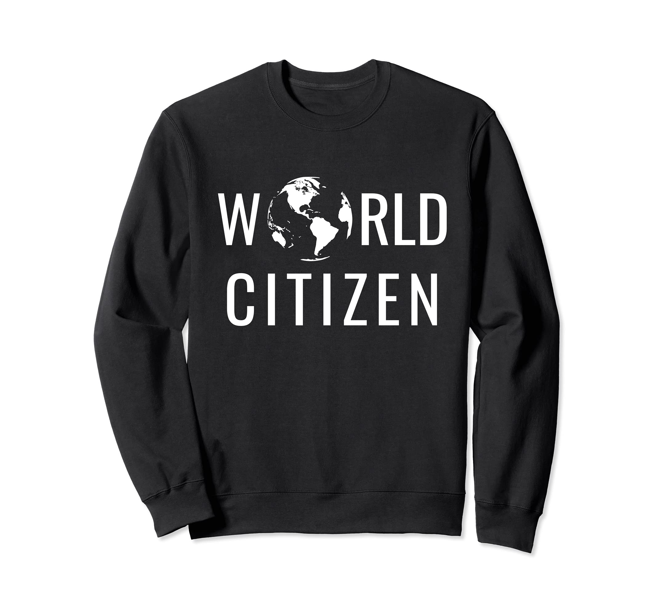 World Citizen with White Globe Illustration - Globetrotter Sweatshirt