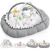 OCATO Baby Play Mat Gym: Baby Play Gym Mat Thick Large Baby Activity Center from Newborn to Toddler Skills Development Baby Essentials Baby Shower Gifts Boy Girl for Babies 0-6-12 Months